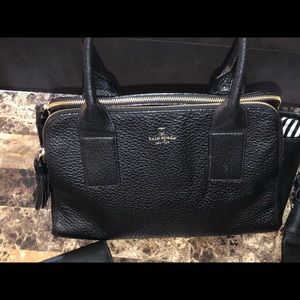 GUC Black Kate Spade pebbled leather bag